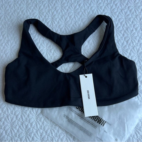 NWT JOAH BROWN cross back black bra XS/S - Picture 4 of 5